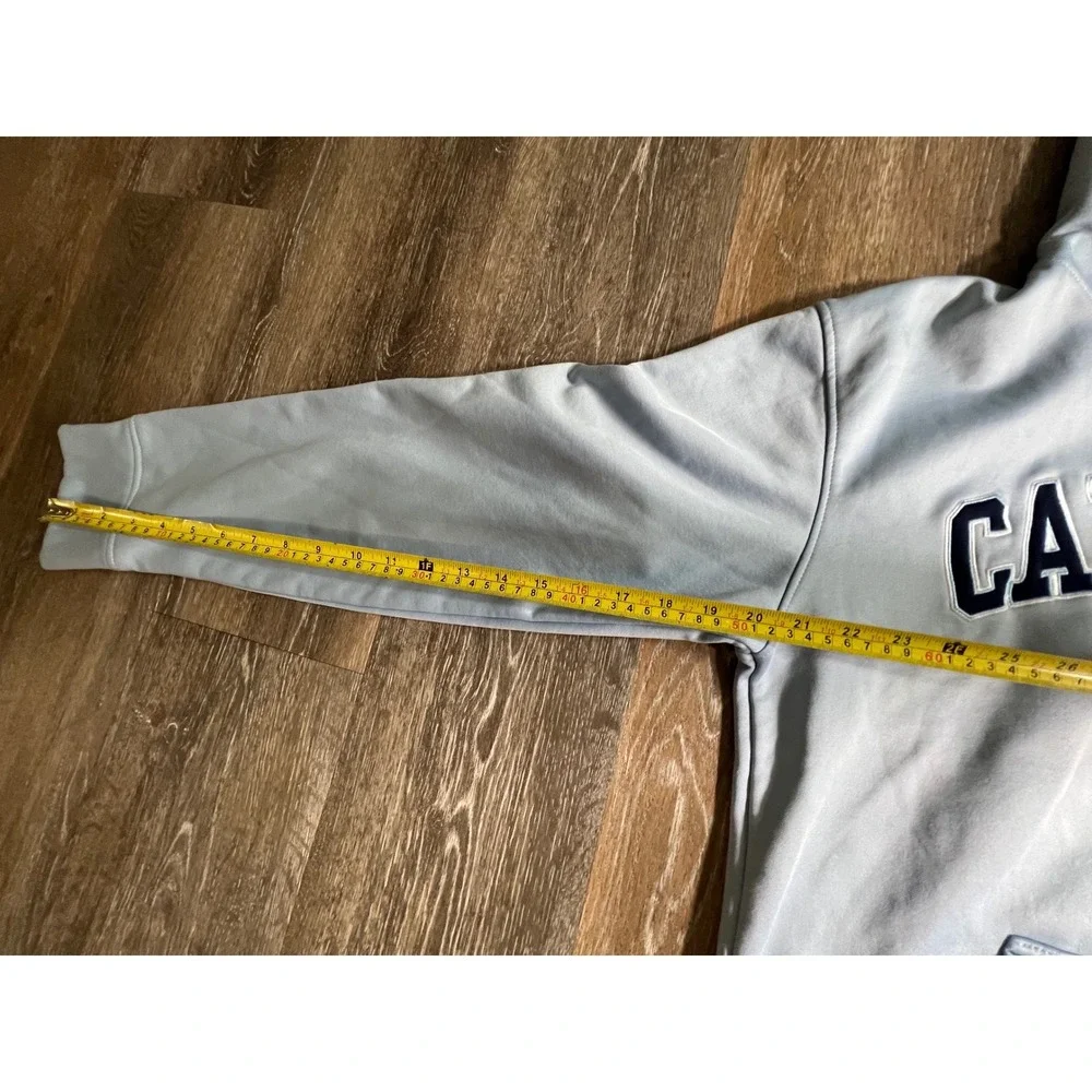 Majestic UNC Hoodie Mens Medium Blue Excellent Carolina Tar Heels Sweatshirt